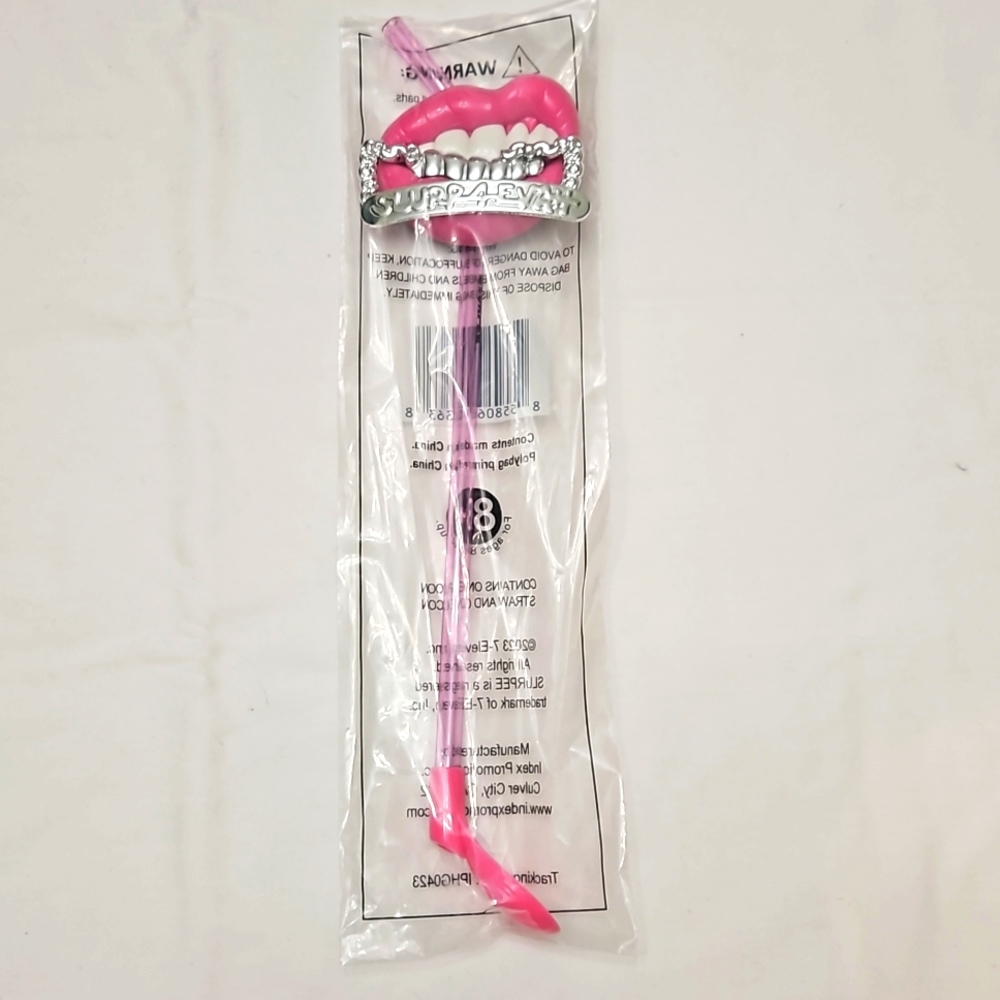 Pink Slurpee Spoon straw